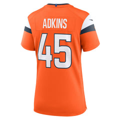 Nate Adkins Denver Broncos Women's Team Game Jersey - Orange | Nike outlet