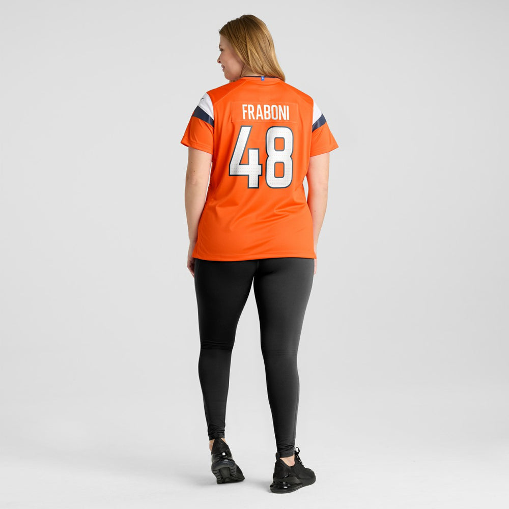 Mitchell Fraboni Denver Broncos Women's Team Game Jersey - Orange | Nike for sale