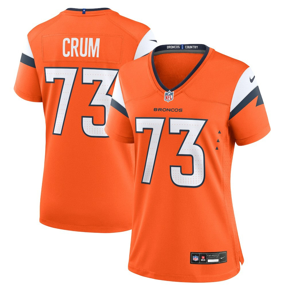 Frank Crum Denver Broncos Women's Team Game Jersey - Orange | Nike for sale