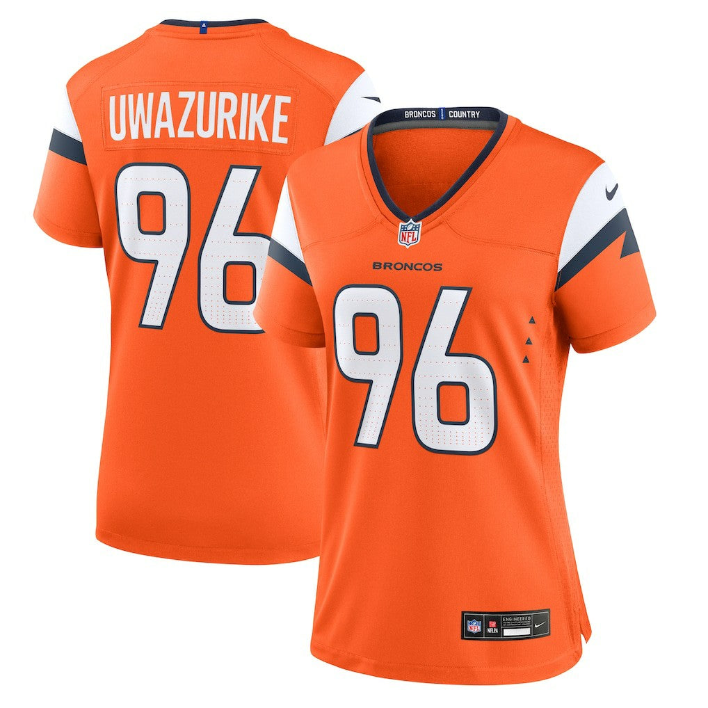 Eyioma Uwazurike Denver Broncos Women's Team Game Jersey - Orange | Nike for sale