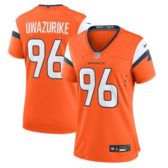 Eyioma Uwazurike Denver Broncos Women's Team Game Jersey - Orange | Nike for sale