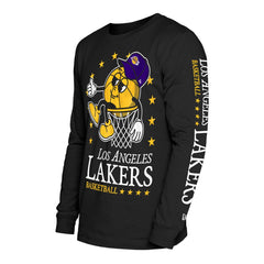 Los Angeles Lakers Old School Sport Long Sleeve T-Shirt - Black | New Era cheap