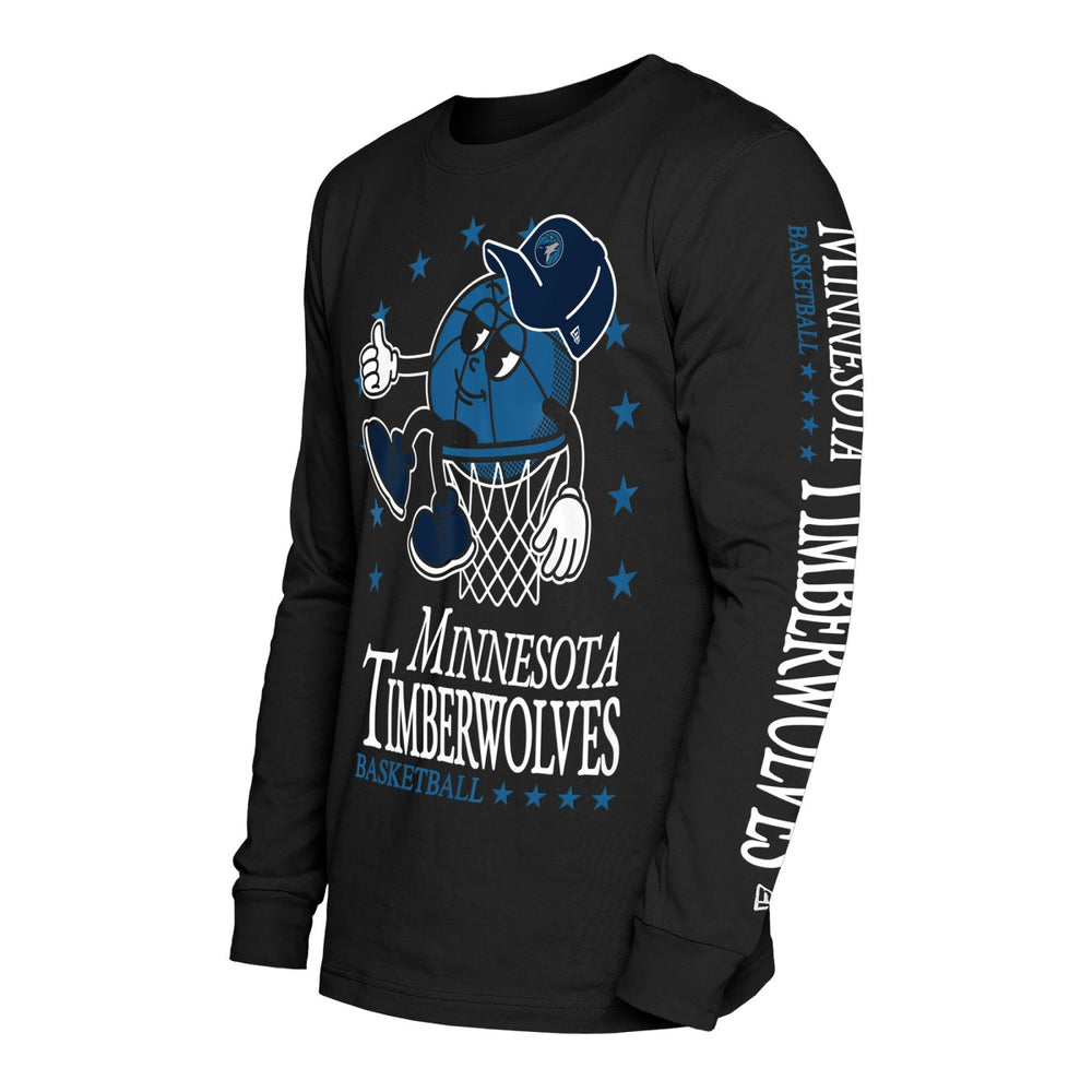 Minnesota Timberwolves Old School Sport Long Sleeve T-Shirt - Black | New Era shop
