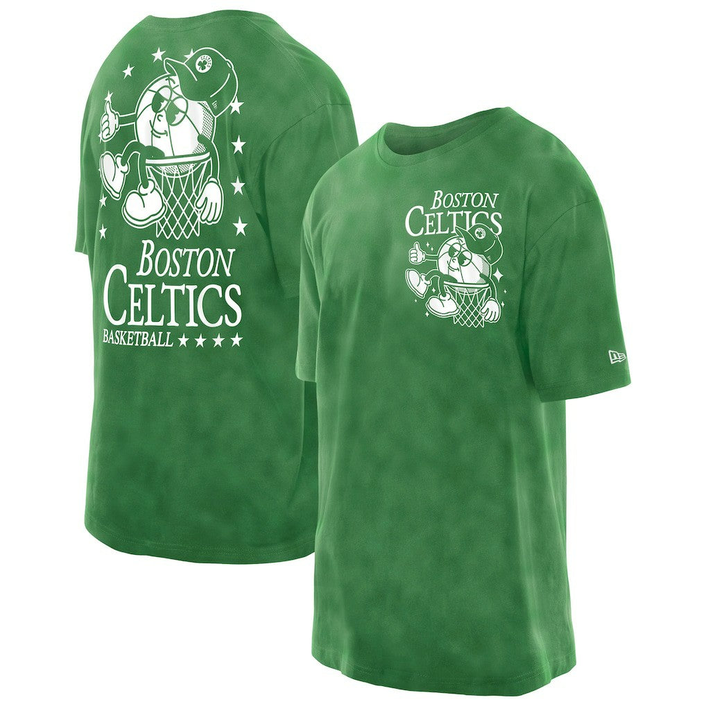 Boston Celtics Old School Sport Enzyme Wash Oversized T-Shirt - Kelly Green | New Era cheap