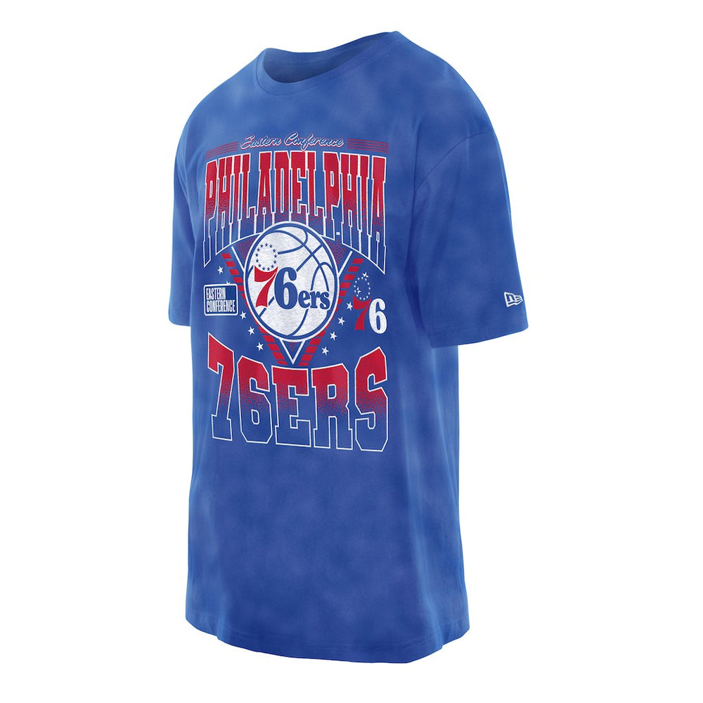 Philadelphia 76ers Boxy Old School Sport Vintage Wash T-Shirt - Royal | New Era outlet