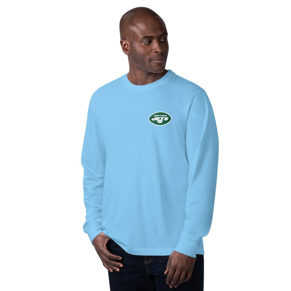 New York Jets Margaritaville Hail Mary Long Sleeve T-Shirt - Blue outlet