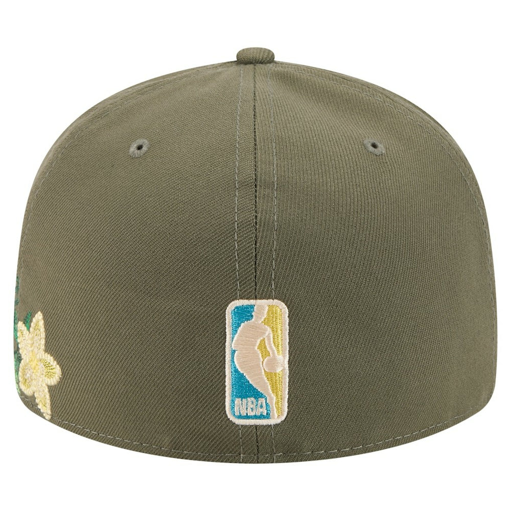 Philadelphia 76ers Tonal Florals 59FIFTY Fitted Hat - Olive | New Era outlet