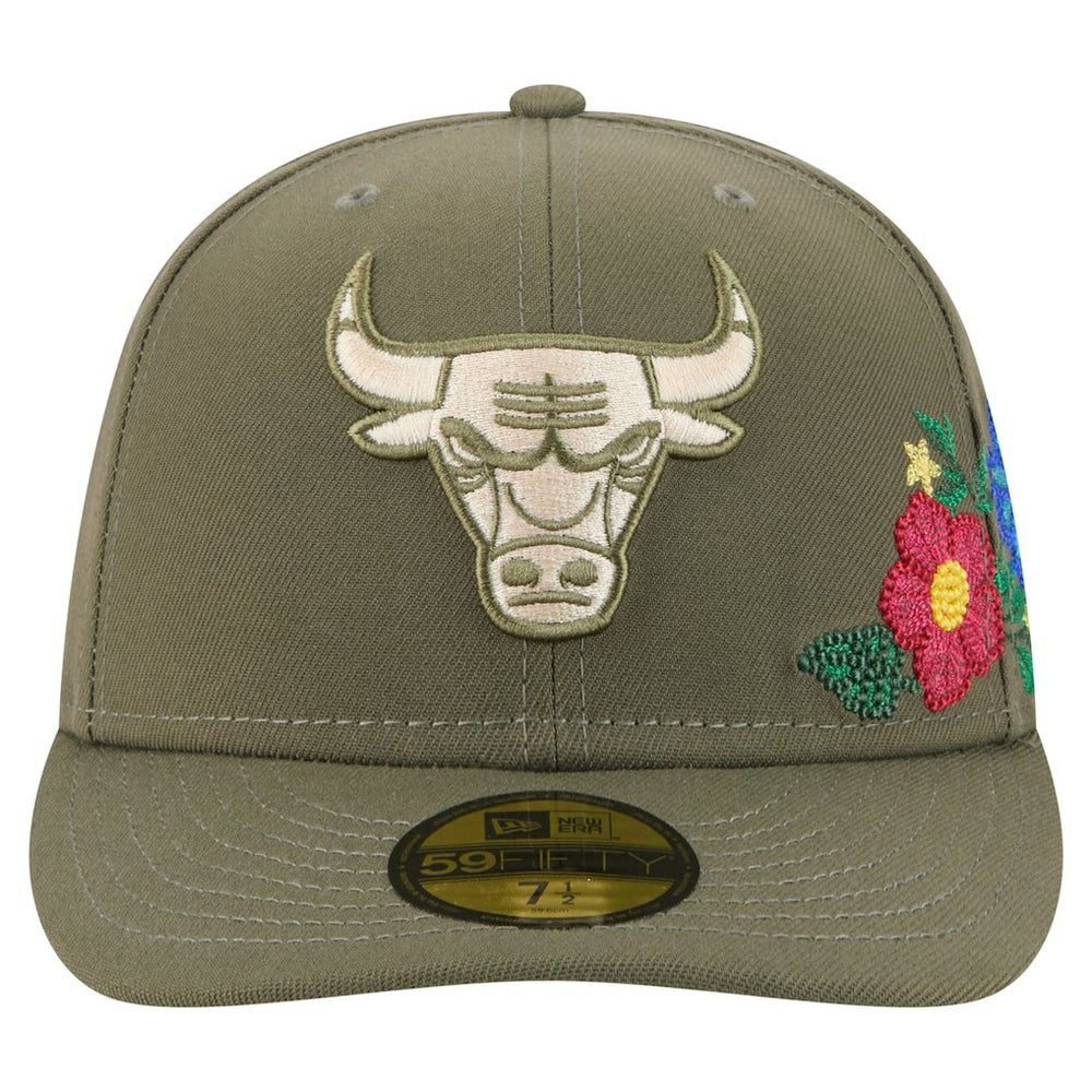 Chicago Bulls Tonal Florals 59FIFTY Fitted Hat - Olive | New Era outlet