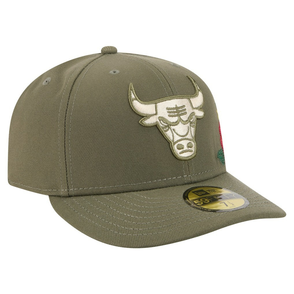 Chicago Bulls Tonal Florals 59FIFTY Fitted Hat - Olive | New Era outlet