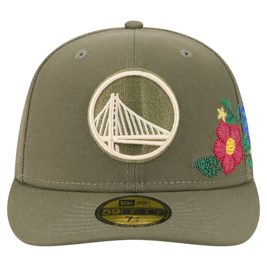 Golden State Warriors Tonal Florals 59FIFTY Fitted Hat sale - Olive | New Era sale