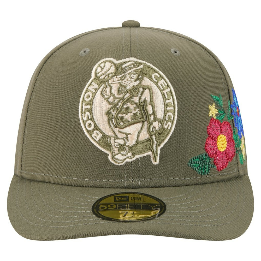 Boston Celtics Tonal Florals 59FIFTY Fitted Hat - Olive | New Era cheap
