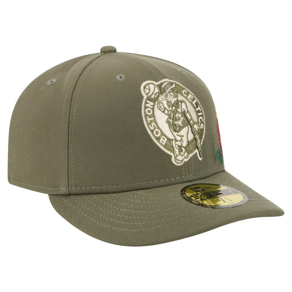 Boston Celtics Tonal Florals 59FIFTY Fitted Hat - Olive | New Era cheap
