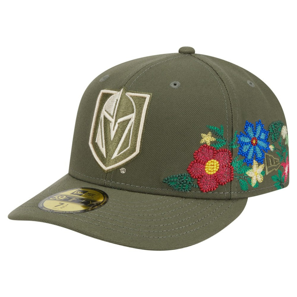 Vegas Golden Knights New Era Tonal Florals 59FIFTY Fitted Hat Olive