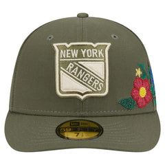 New York Rangers New Era Tonal Florals 59FIFTY Fitted Hat Olive