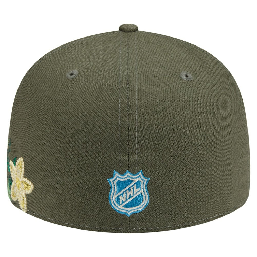 New York Rangers New Era Tonal Florals 59FIFTY Fitted Hat Olive