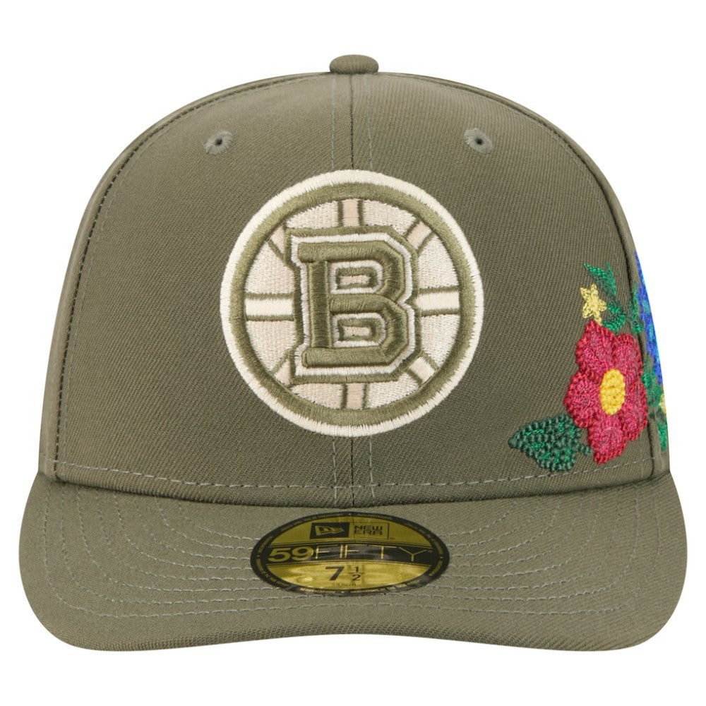 Boston Bruins New Era Tonal Florals 59FIFTY Fitted Hat Olive