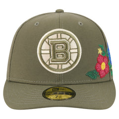 Boston Bruins New Era Tonal Florals 59FIFTY Fitted Hat Olive