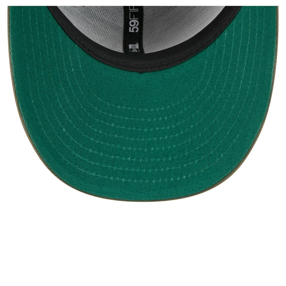 Anaheim Ducks New Era Tonal Florals 59FIFTY Fitted Hat Olive