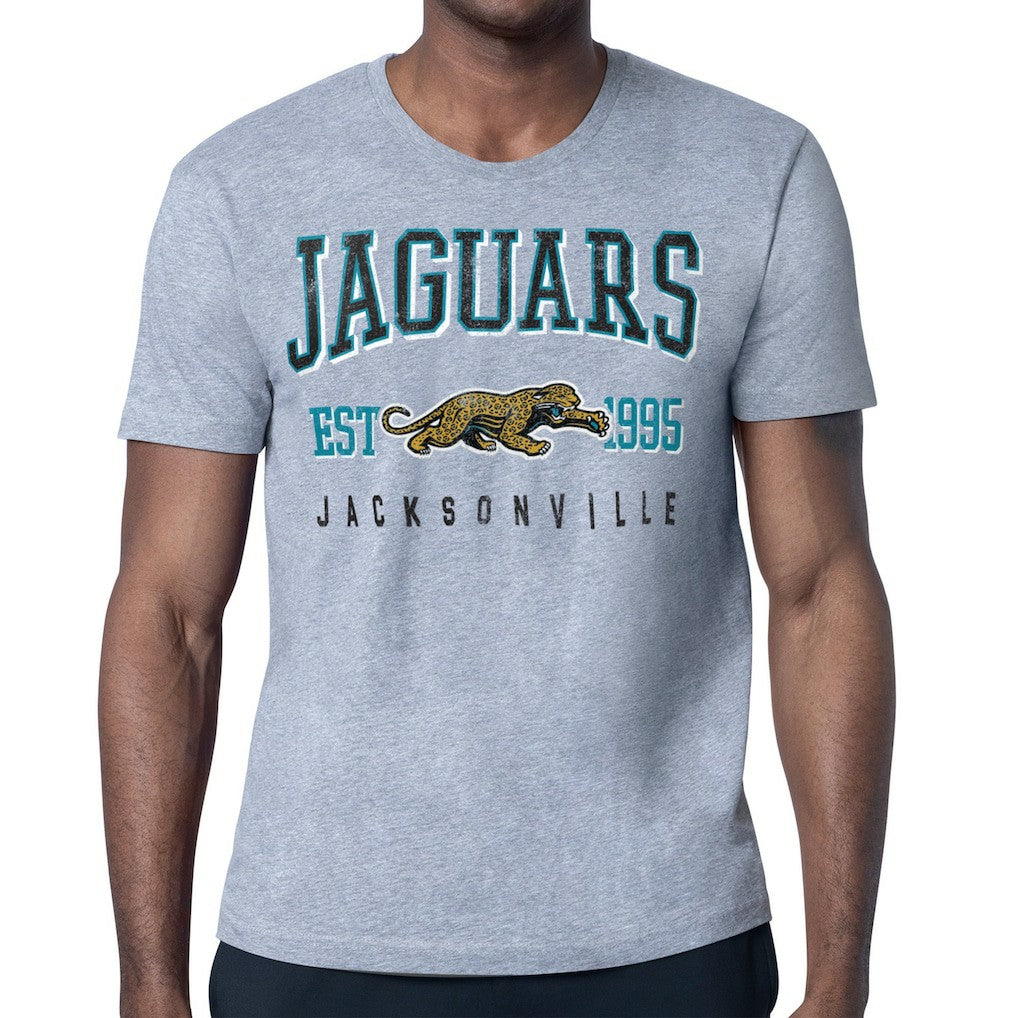Jacksonville Jaguars Starter Retro Team Logo T-Shirt - Heather Gray outlet