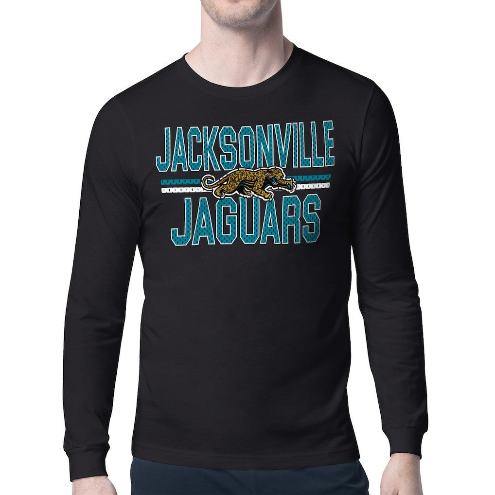 Jacksonville Jaguars Starter Mesh Look Retro Team Logo Long Sleeve T-Shirt - Black discount