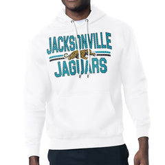Jacksonville Jaguars Starter Mesh Look Retro Team Logo Pullover Hoodie - White online