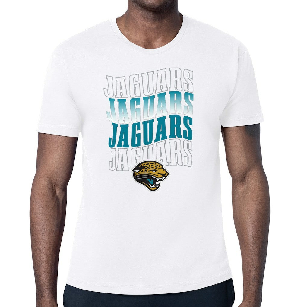Jacksonville Jaguars Starter Repeat Wordmark Retro Team Logo T-Shirt - White outlet