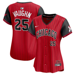 Andrew Vaughn Chicago White Sox Women's 2025 City Connect Limited Player Jersey - Red/Black | Nike