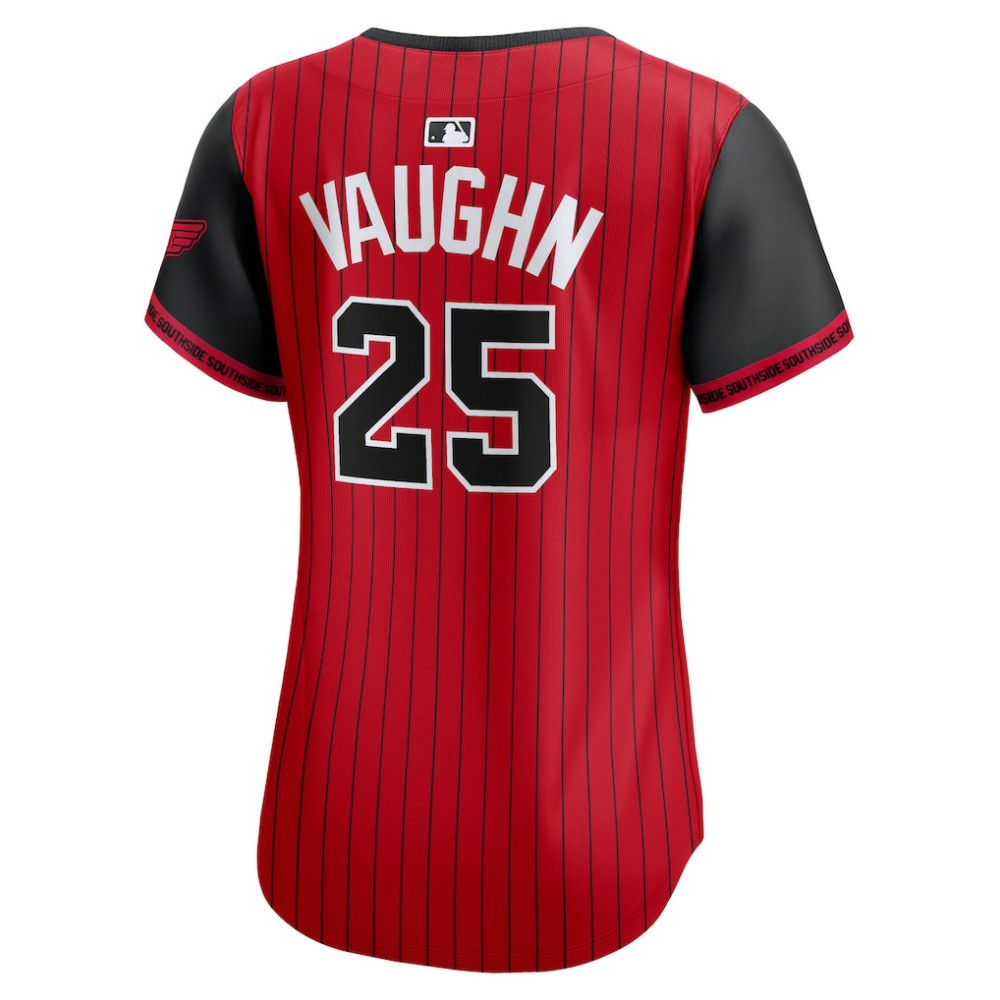 Andrew Vaughn Chicago White Sox Women's 2025 City Connect Limited Player Jersey - Red/Black | Nike