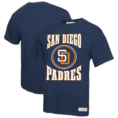 San Diego Padres Arched Logo Slub T-Shirt - Navy | Mitchell & Ness