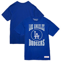 Los Angeles Dodgers Arched Logo Slub T-Shirt - Royal | Mitchell & Ness