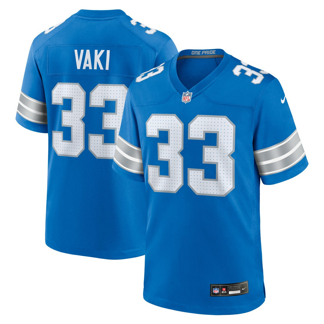 Sione Vaki Detroit Lions Team Game Jersey - Blue | Nike on sale