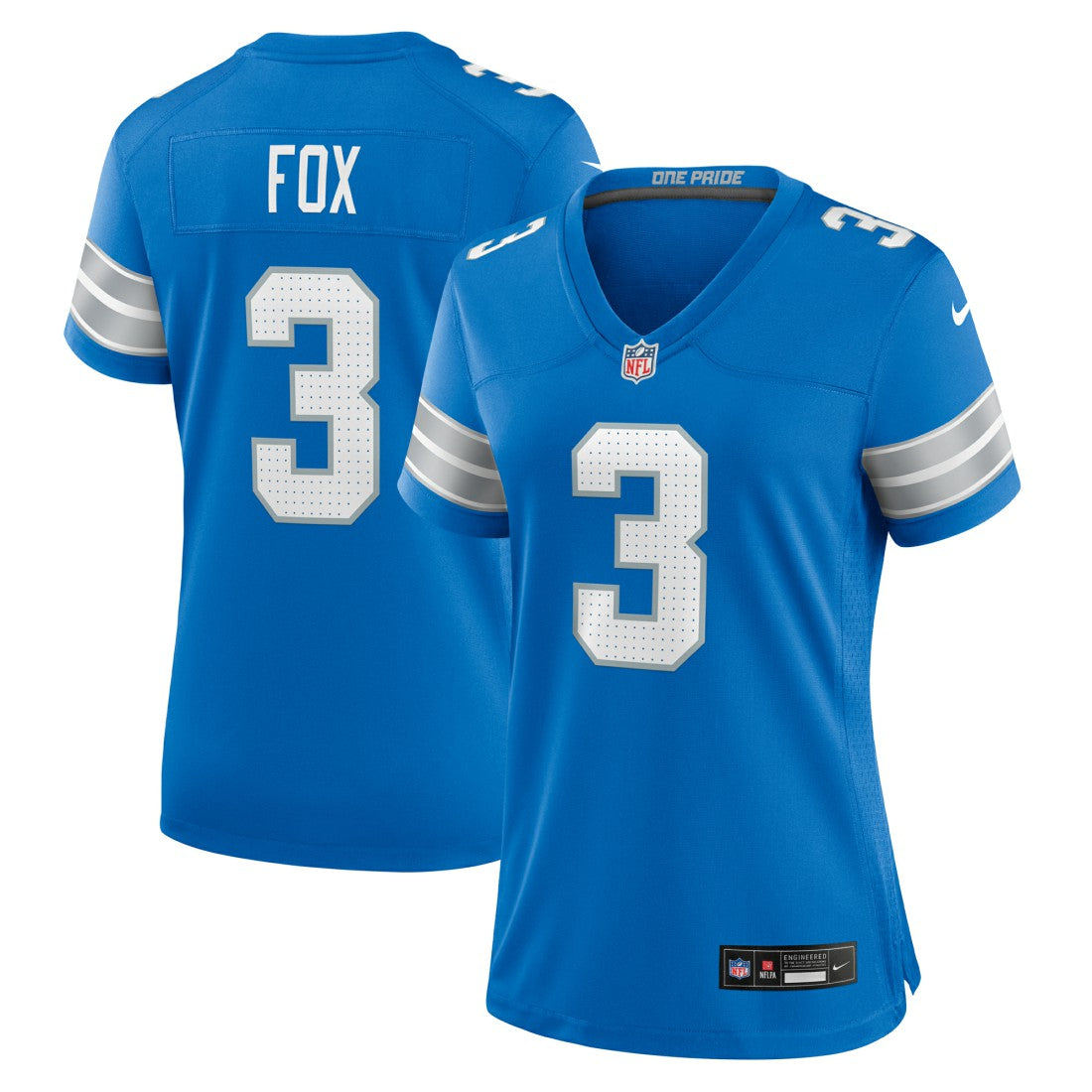 Jack Fox Detroit Lions Women's Team Game Jersey - Blue | Nike for sale