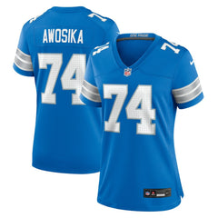 Kayode Awosika Detroit Lions Women's Team Game Jersey - Blue | Nike on sale