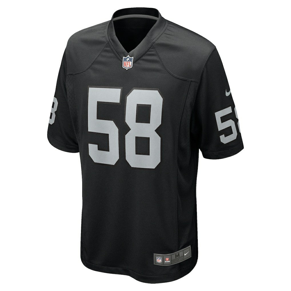 Jackson Powers-Johnson Las Vegas Raiders Team Game Jersey - Black | Nike sale