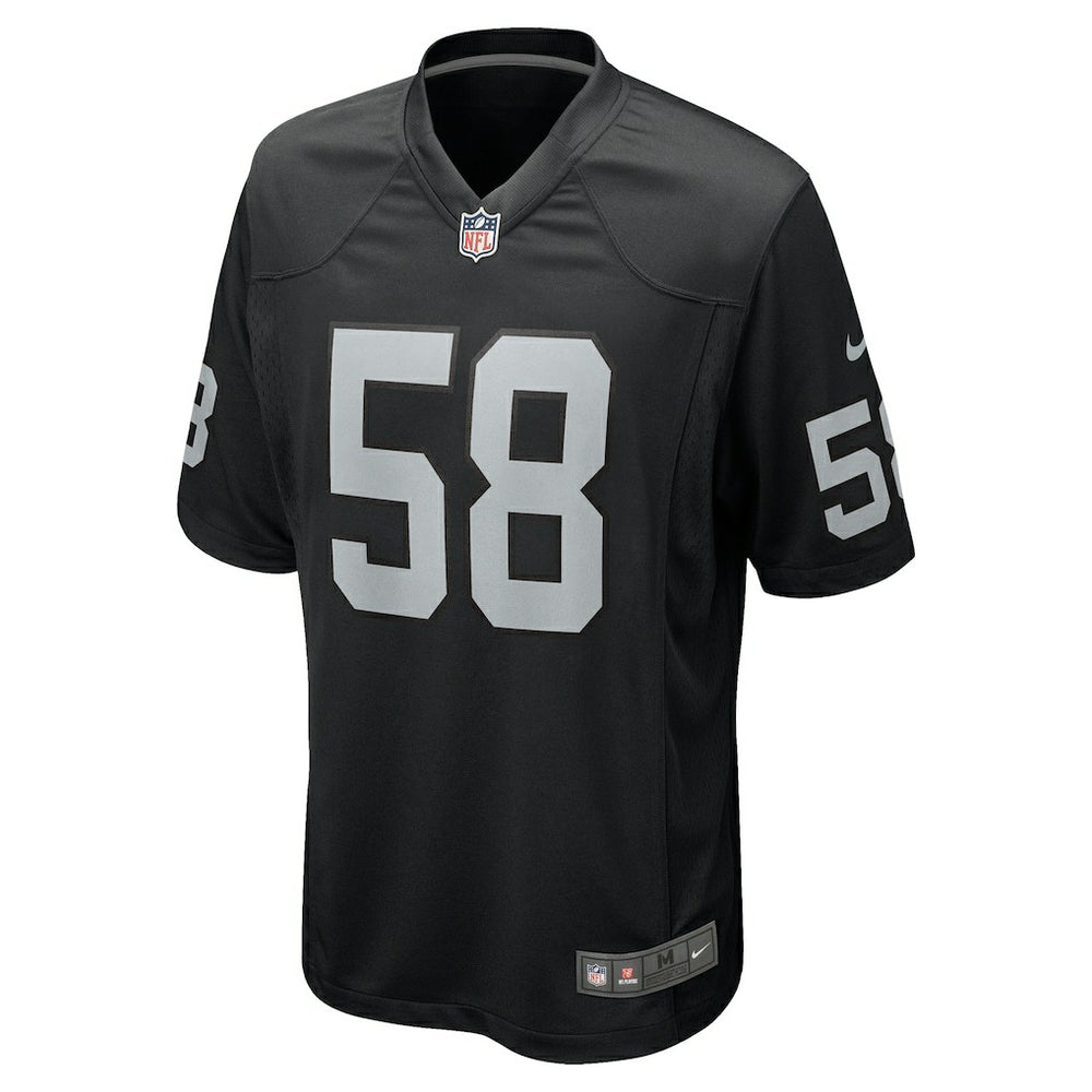 Jackson Powers-Johnson Las Vegas Raiders Team Game Jersey - Black | Nike sale