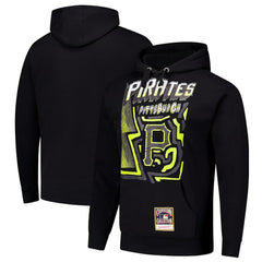 Pittsburgh Pirates Sidewalk Sketch Pullover Hoodie - Black | Mitchell & Ness