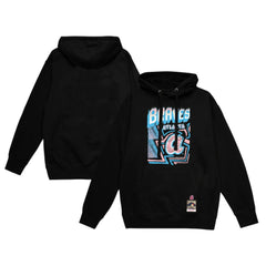 Atlanta Braves Sidewalk Sketch Pullover Hoodie - Black | Mitchell & Ness