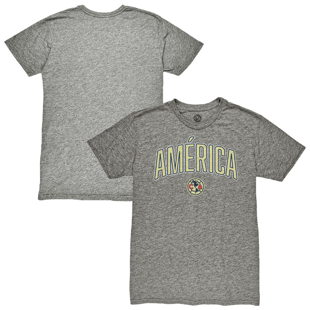 Club America 1863FC Wordmark Vintage Tri-Blend T-Shirt - Heather Gray discount
