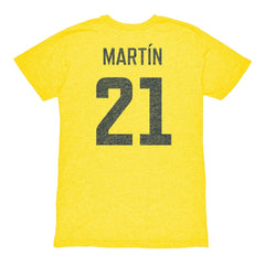 Henry Martin Club America 1863FC Vintage Player Name & Number Tri-blend T-Shirt - Yellow outlet