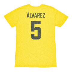 Kevin Álvarez Club America 1863FC Vintage Player Name & Number Tri-blend T-Shirt - Yellow cheap