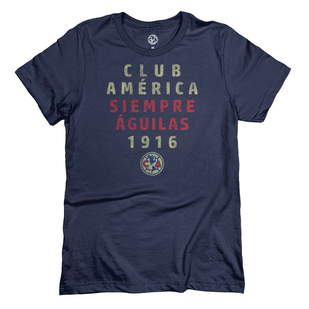 Club America 1863FC Tapered Text T-Shirt - Navy online