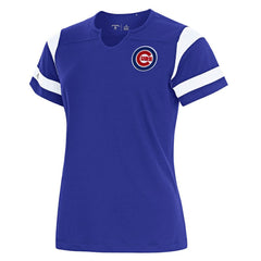 Chicago Cubs Antigua Women's Encounter Notch Neck Top - Royal