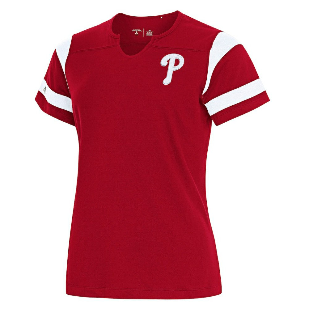 Philadelphia Phillies Antigua Women's Encounter Notch Neck Top - Red