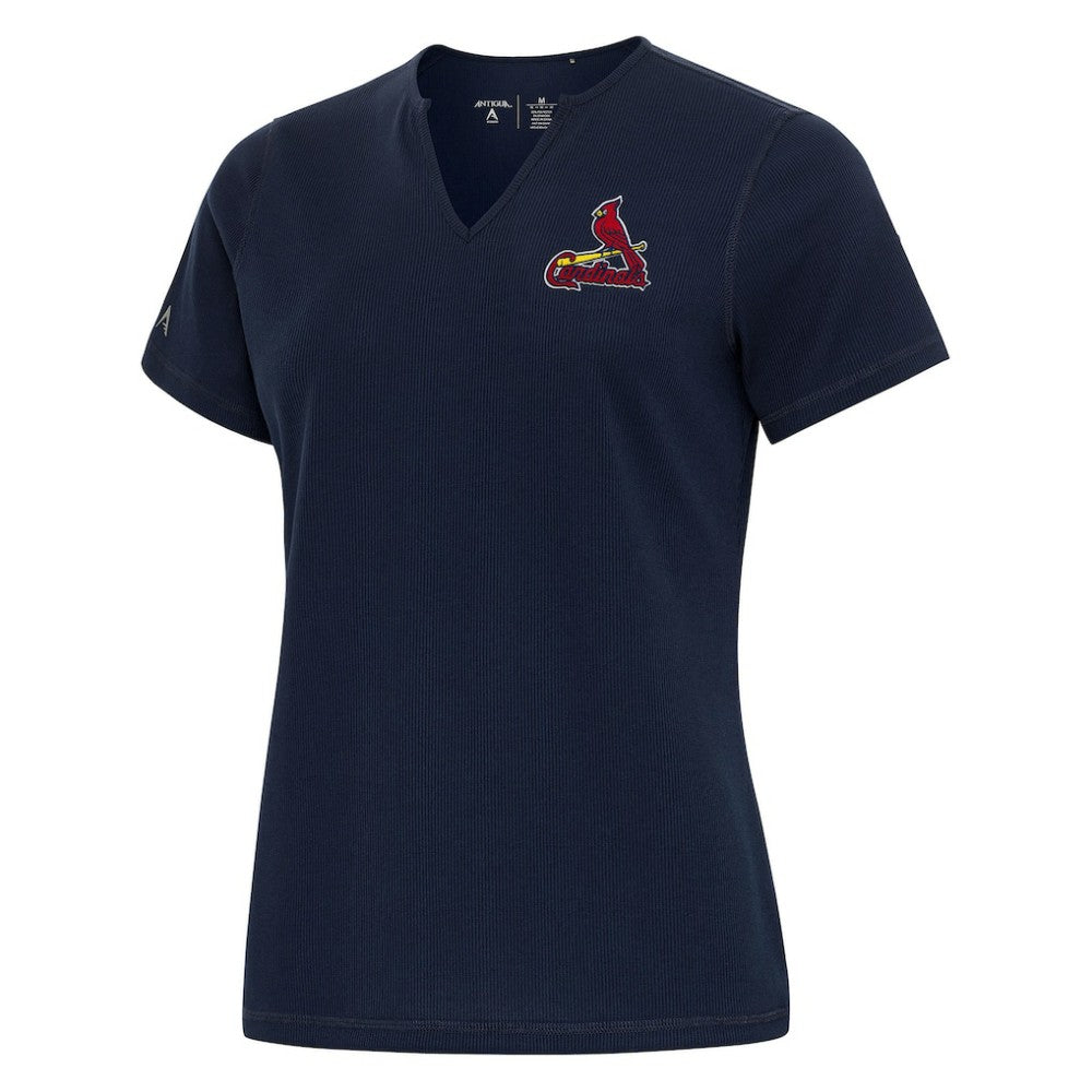 St. Louis Cardinals Antigua Women's Notch Neck T-Shirt - Navy