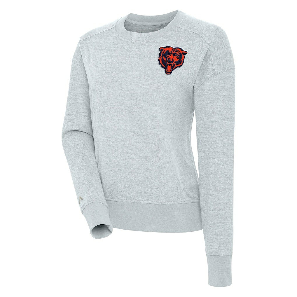 Chicago Bears Antigua Women's Forward Fleece Pullover Sweatshirt - Heather Gray online