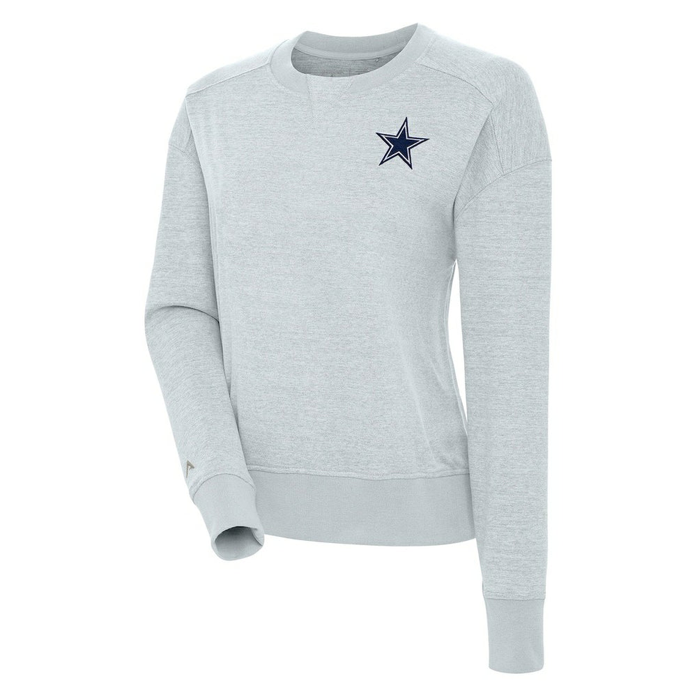 Dallas Cowboys Antigua Women's Forward Fleece Pullover Sweatshirt - Heather Gray on sale