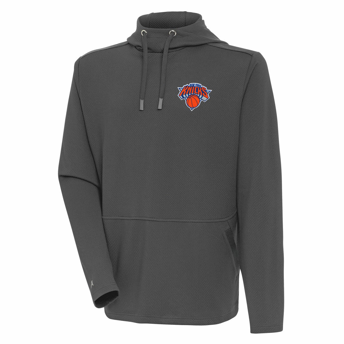 New York Knicks Antigua Pure Honeycomb Pullover Hoodie - Pewter outlet
