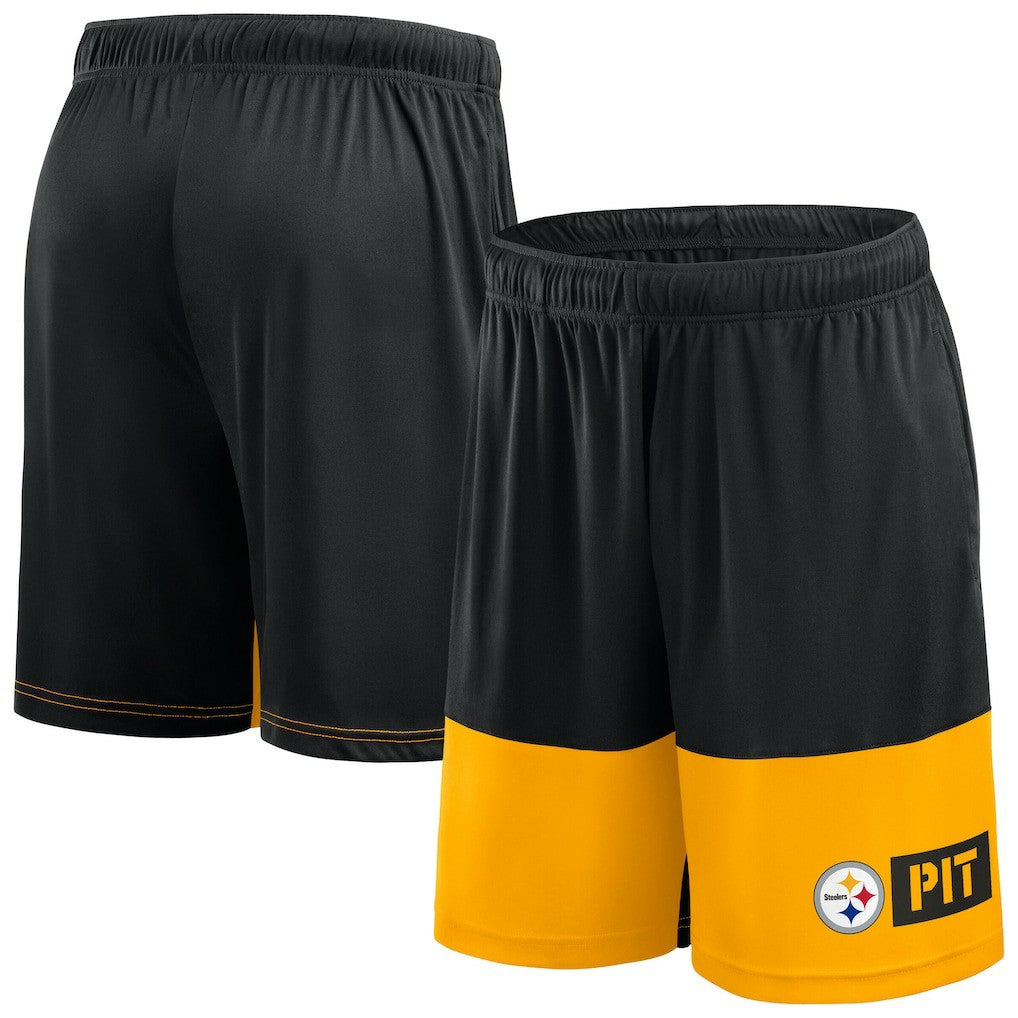 Pittsburgh Steelers Big & Tall Best of the Best Performance Shorts - Black/Gold online