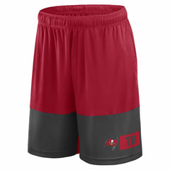 Tampa Bay Buccaneers Big & Tall Best of the Best Performance Shorts - Red/Pewter discount