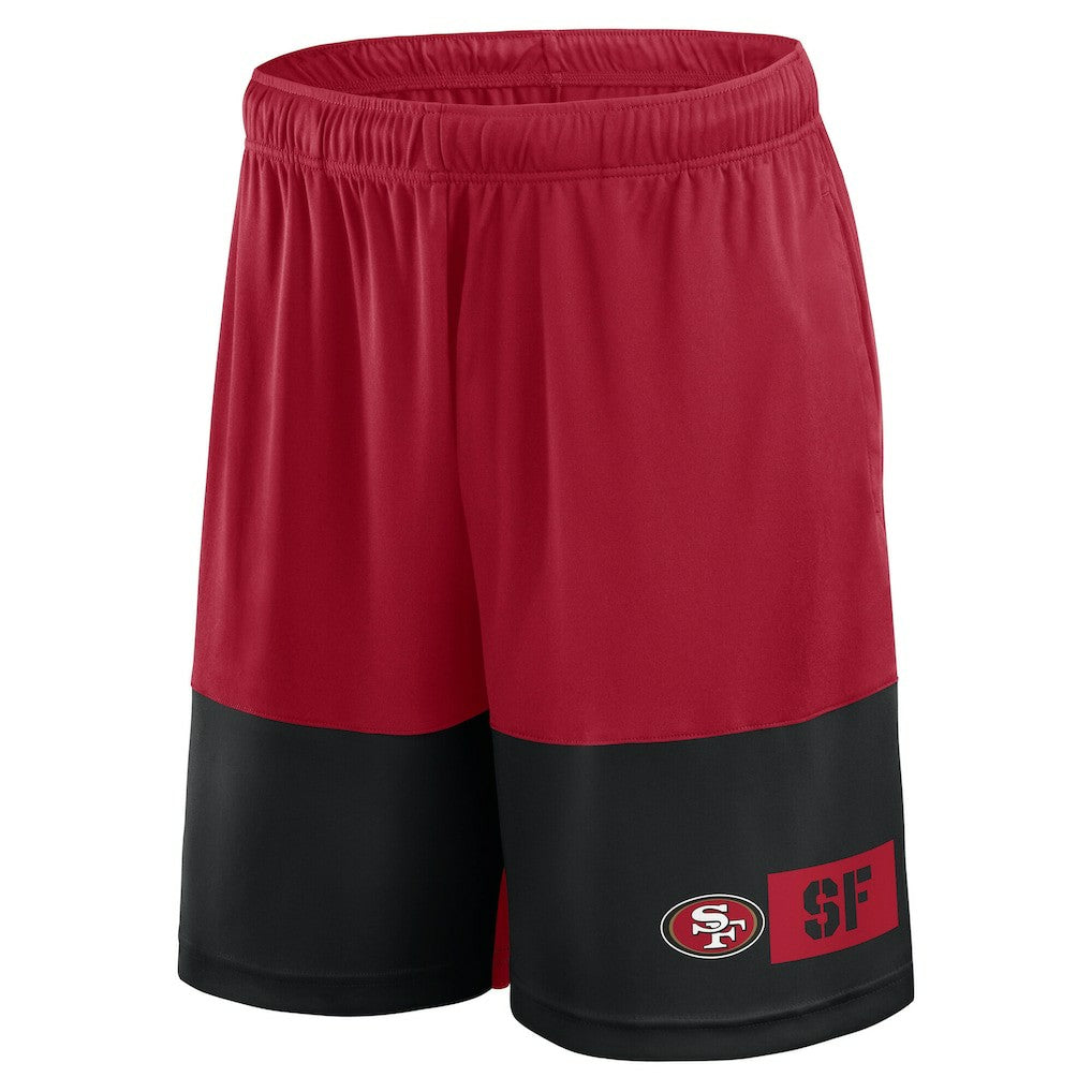 San Francisco 49ers Big & Tall Best of the Best Performance Shorts - Scarlet/Black on sale